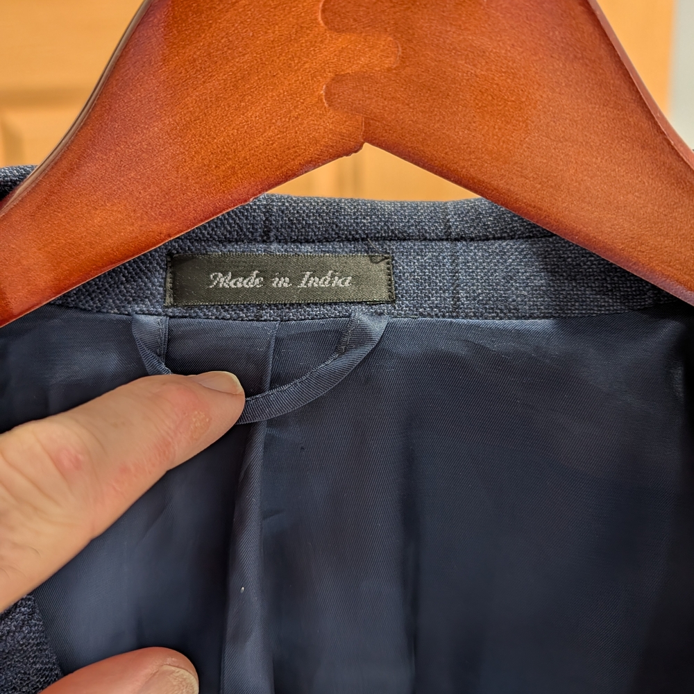 Polo by Ralph Lauren Blue Checkered Blazer - Picture 3 of 6